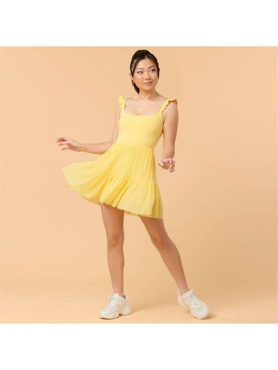 Dresses & Skirts - Blogilates Women's Mommy & Me Ballerina Ruffle Dress - Yellow L